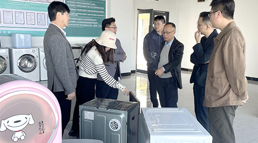 再續前緣！客戶(hù)遠道而來(lái)到訪(fǎng)金環(huán)電器洽談滾筒干衣機合作