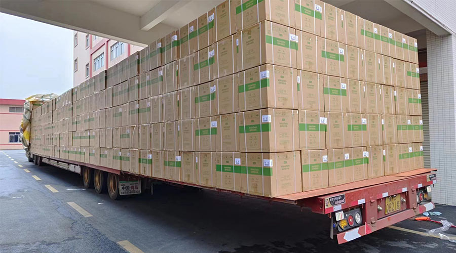 場(chǎng)面壯觀(guān)！國內某知名品牌客戶(hù)2000臺波輪洗衣機高效裝柜完畢