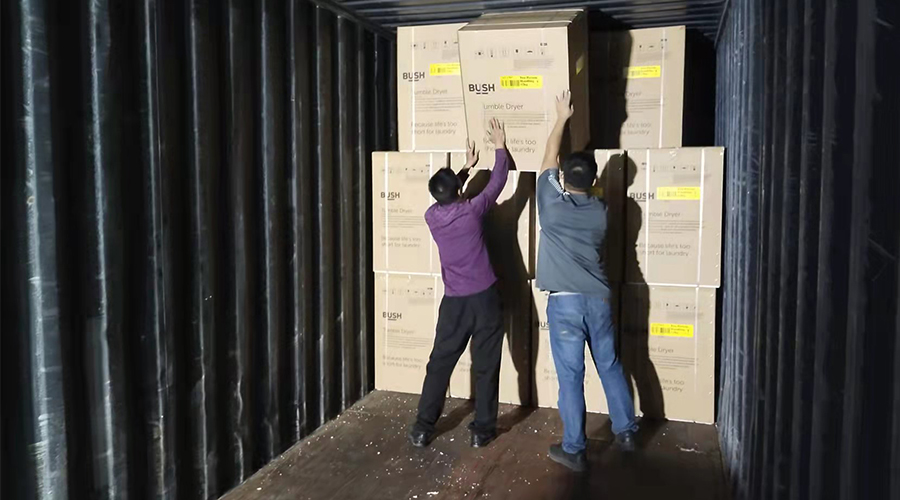 挑燈夜戰，順利完成客戶(hù)Argos的滾筒干衣機出貨