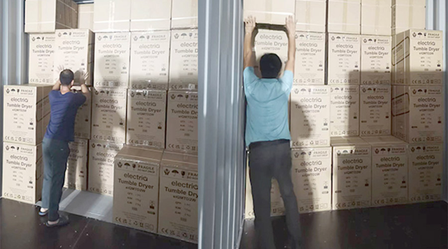 講效率！快速完成英國客戶(hù)Electriq衣物烘干機裝柜出貨任務(wù)