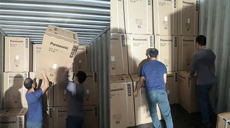 春節放假沖刺！加速度完成客戶(hù)松下衣物烘干機裝柜發(fā)貨