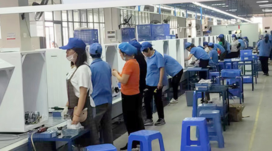 生產(chǎn)實(shí)況！金環(huán)電器開(kāi)展客戶(hù)TCL滾筒衣服烘干機生產(chǎn)